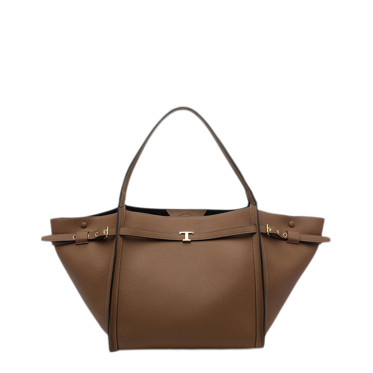 T Signature Medium Calfskin Shopping Bag - Green - Image 1