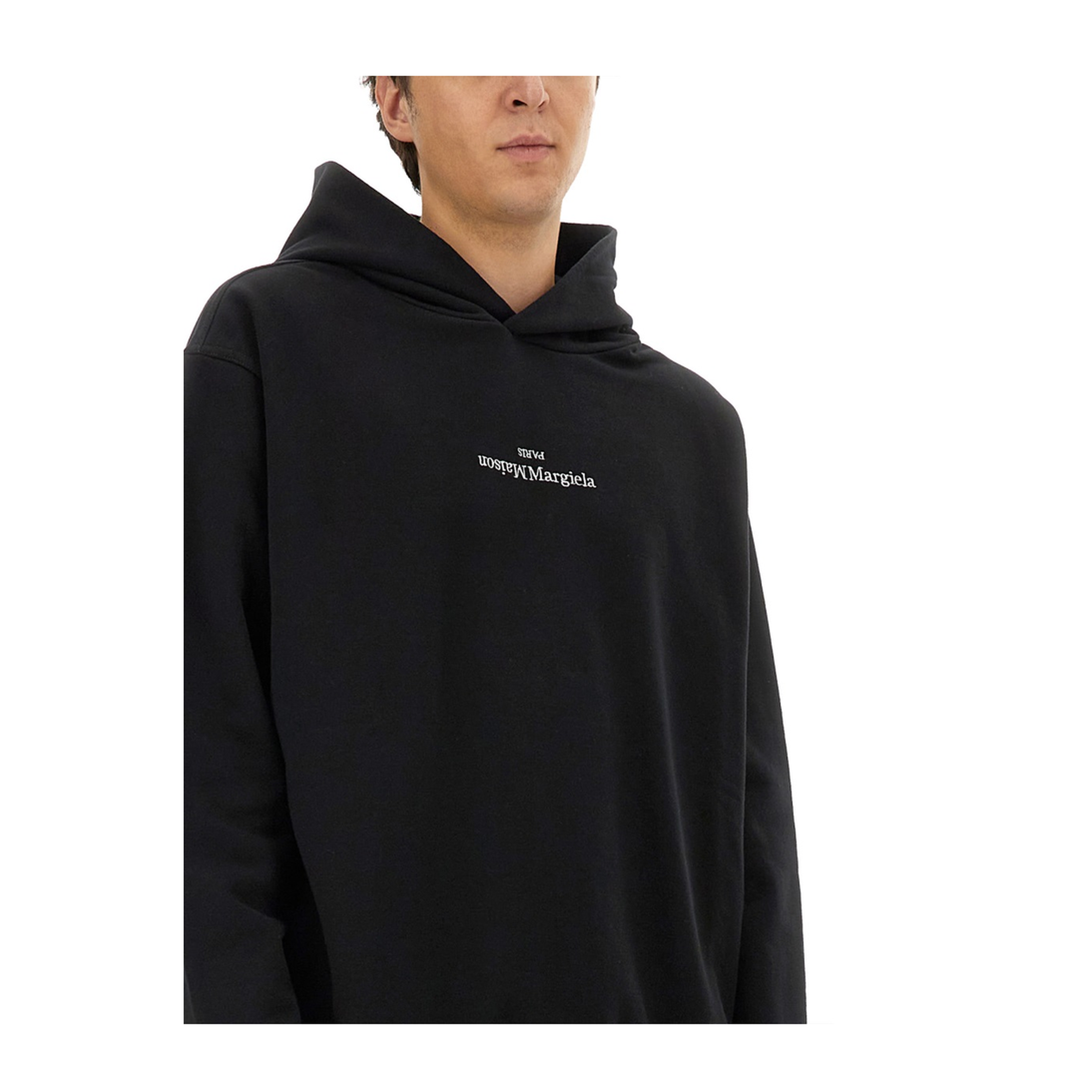 Black Cotton Hooded Sweatshirt - Image 4