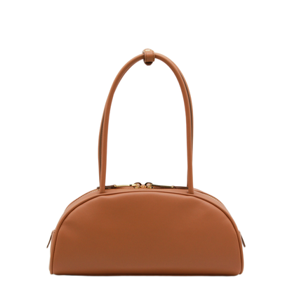 Beau Medium Calfskin Bowling Bag - Cognac - Image 3