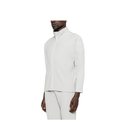 Pleated Texture Zip Fastening Jacket - Image 4