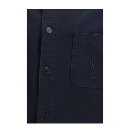 Cassandre Overshirt in Gabardine with Logo - Image 3
