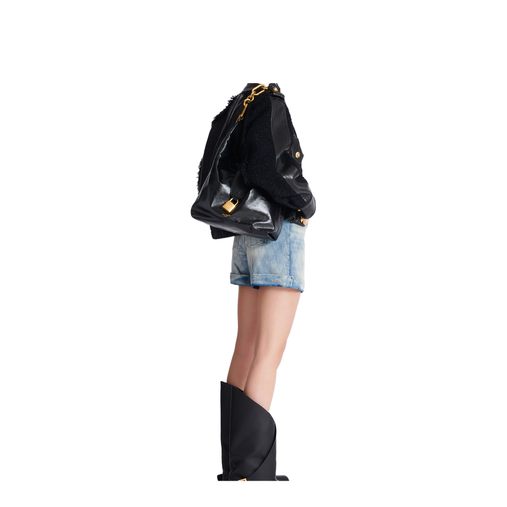 Sync Hobo Bag in Calfskin Leather - Image 4