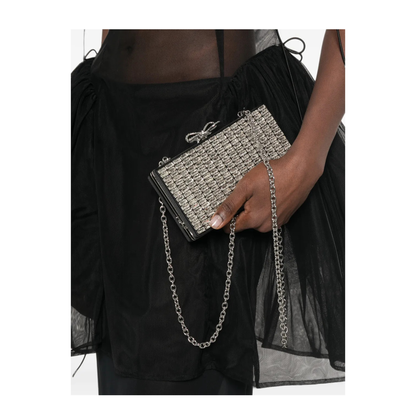 AQUA Crystal Clutch - Silver - Image 2