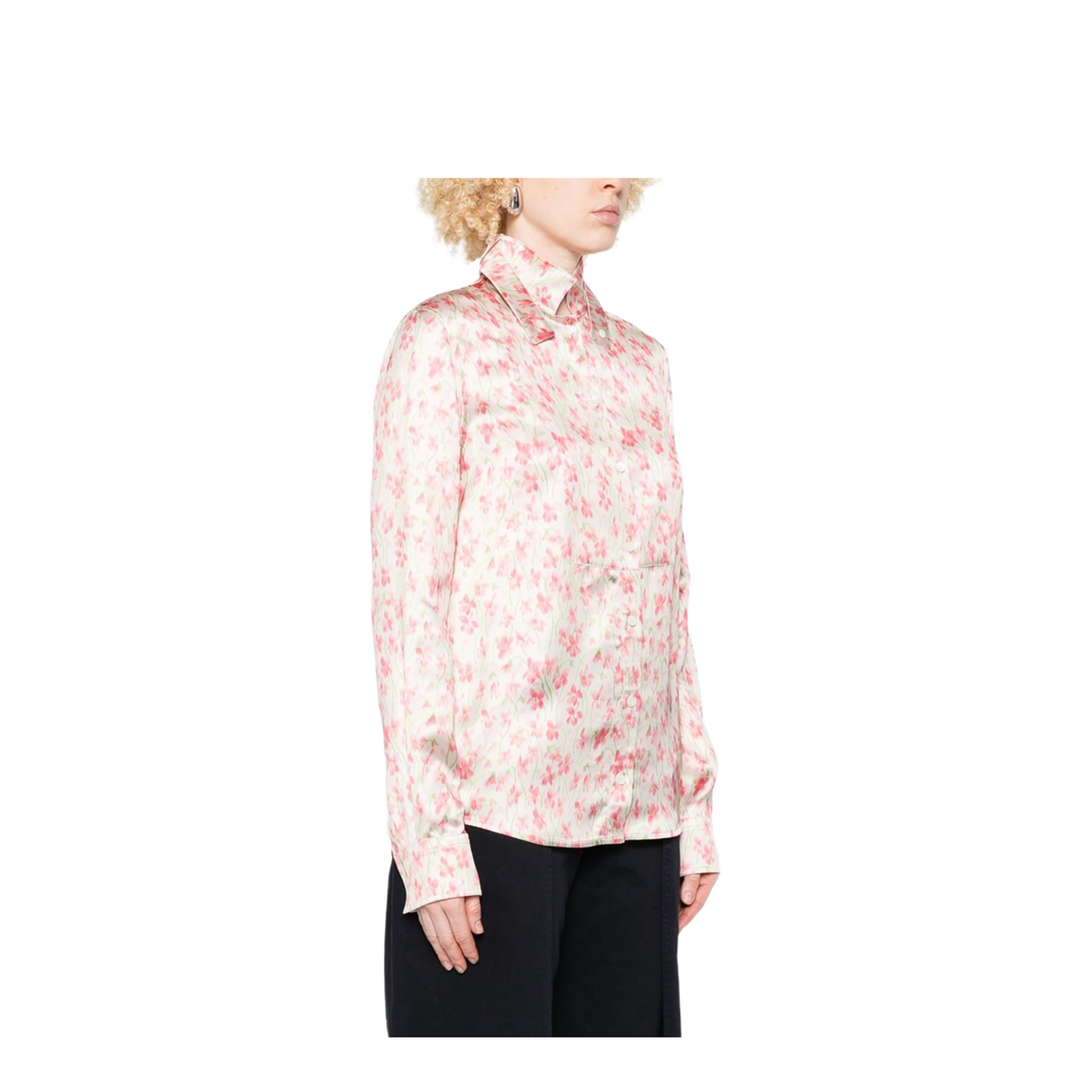 Shirt in Viscose White - Image 4