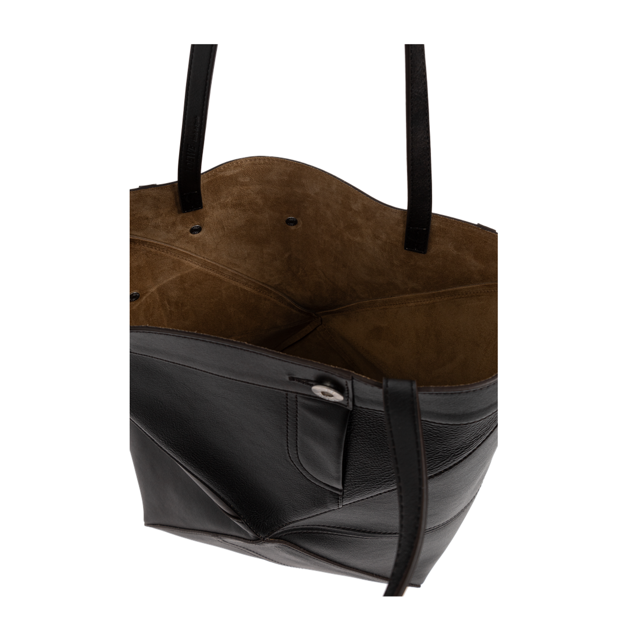 Puzzle Medium Shiny Calfskin Tote - Vintage Brown - Image 5