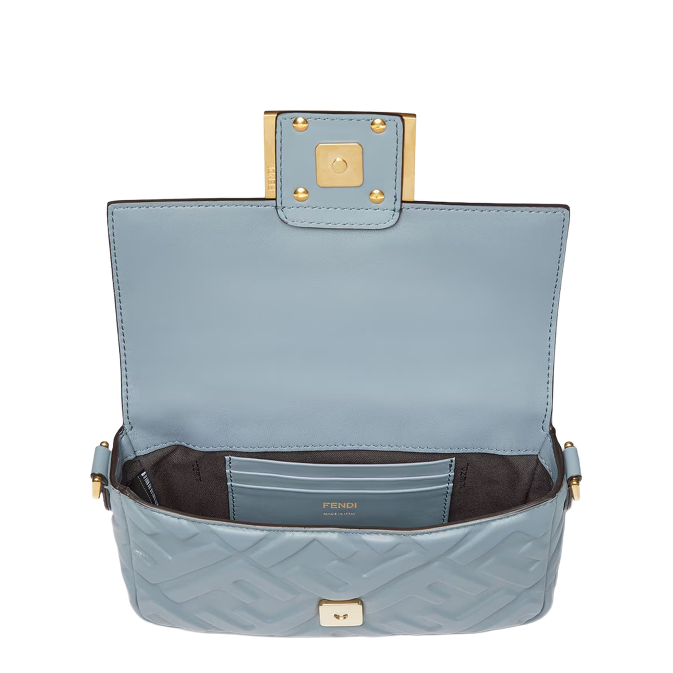 Crossbody Bag Leather Light Blue - Image 4