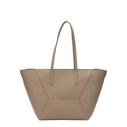 Duo Small Leather Shoulder Bag - Dark Brown - Image 1