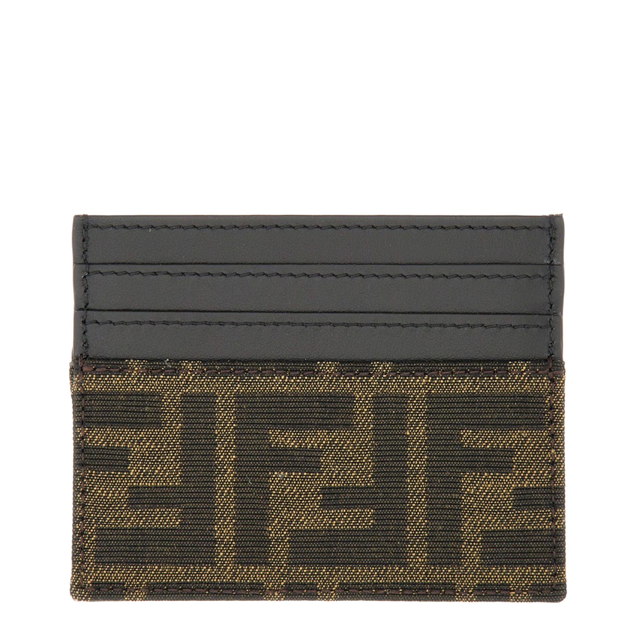FF Jacquard Card Holder Leather Brown - Image 8