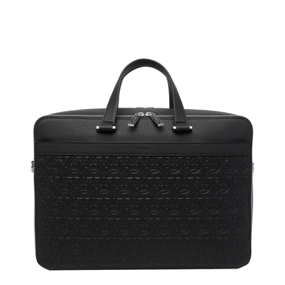Calfskin Briefcase - Black - Image 1