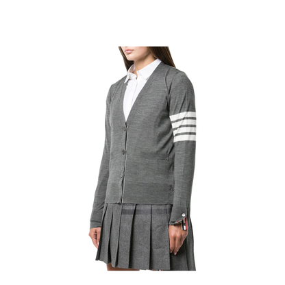 4 Bar Merino Wool Cardigan - Image 5