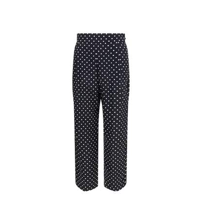 Polka-dot crêpe de chine Pants - Image 1