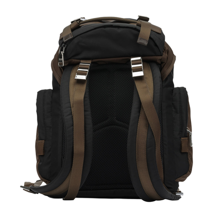 Casual Backpack in Re-Nylon and Leather - Image 3