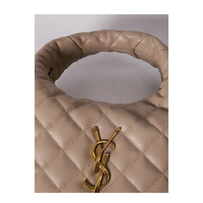 Icarino Quilted Nappa Handbags - Beige - Image 4