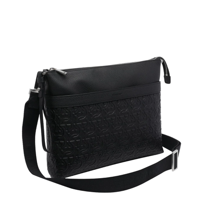 Gancini Calfskin Crossbody Bag - Black - Image 2