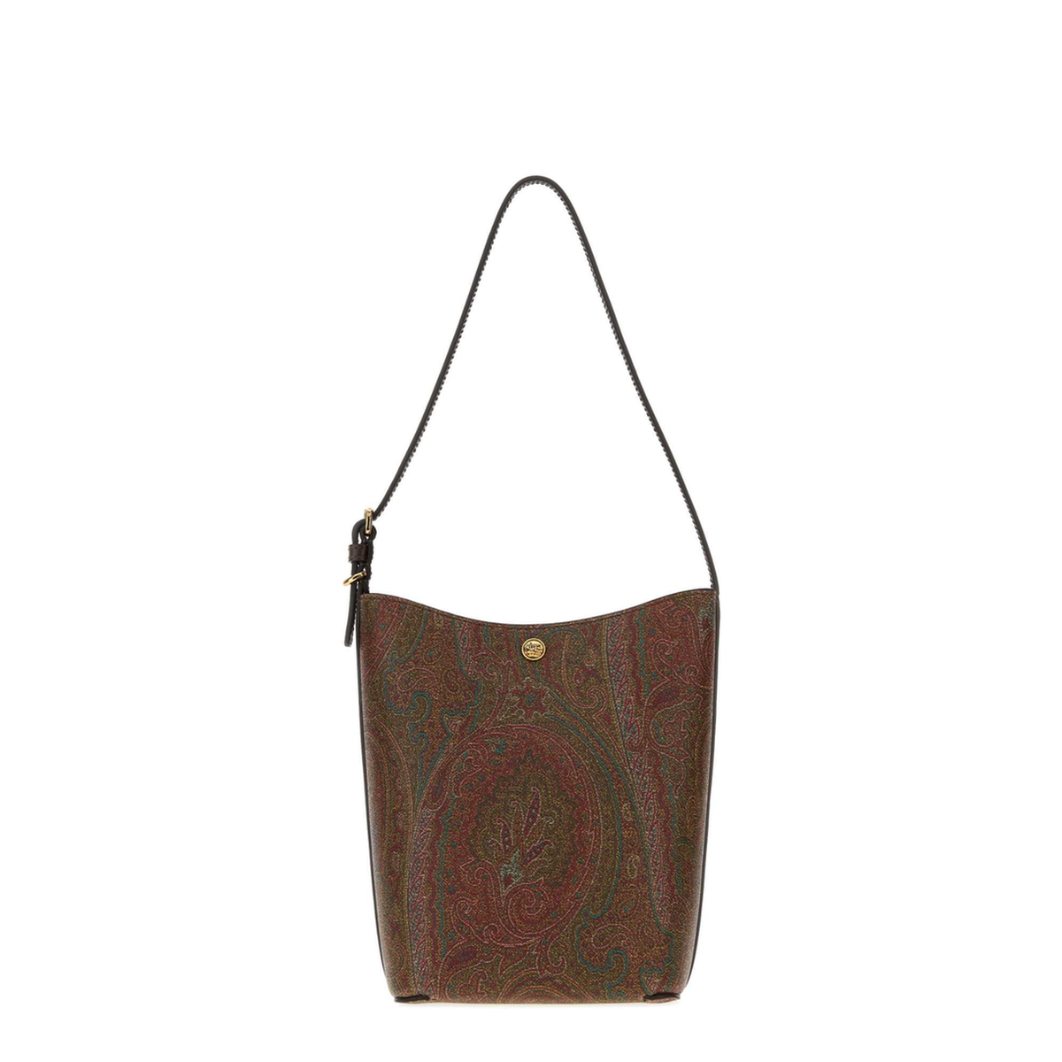 Essential Arnica Medium Paisley Jacquard Cotton Hobo Bag - Brown - Image 1