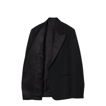 Light Wool Mohair Canvas Suit in Black - Image 2