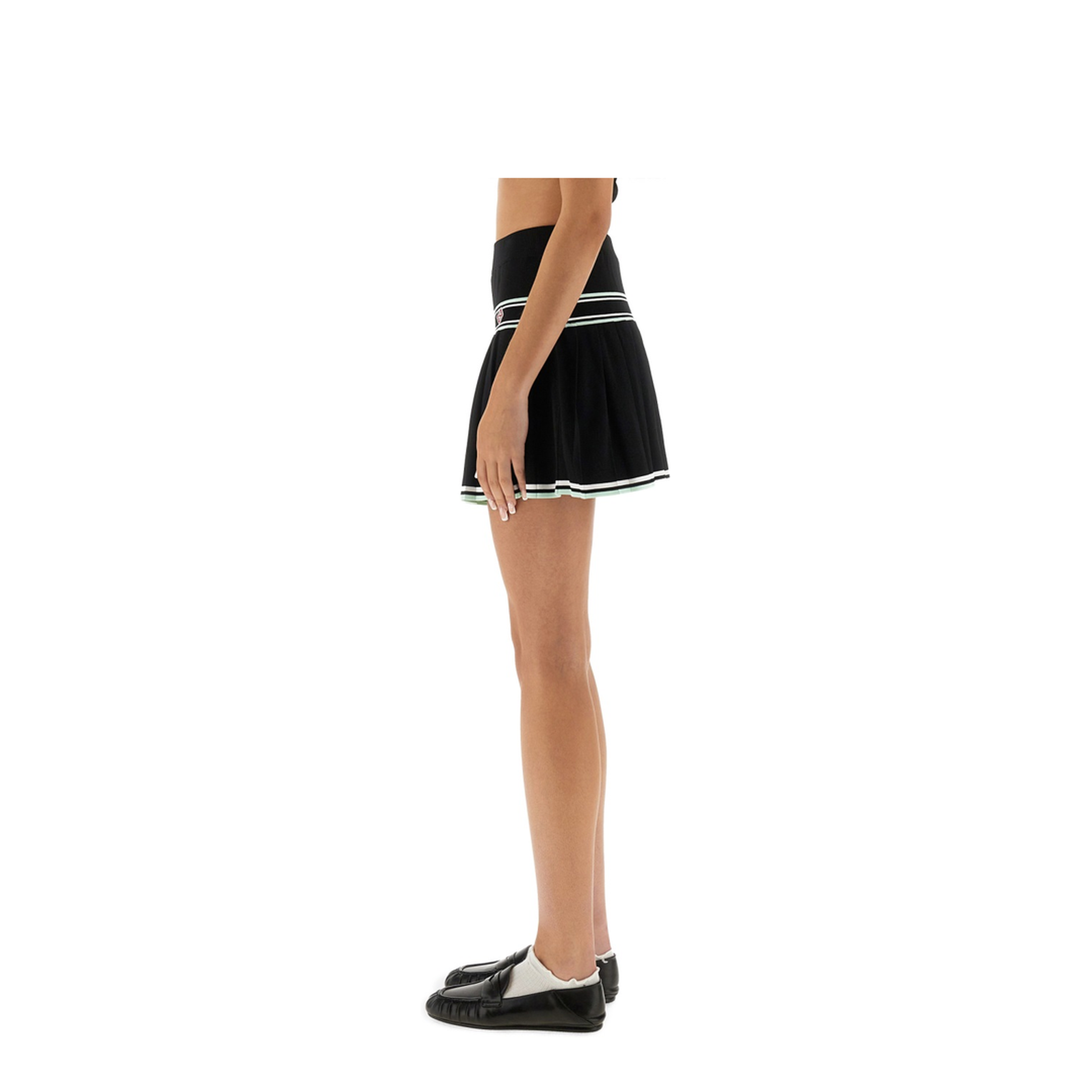 Pleated Viscose Miniskirt - Image 4