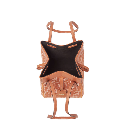 Origami Mini Denim Bucket Bags - Orange - Image 3