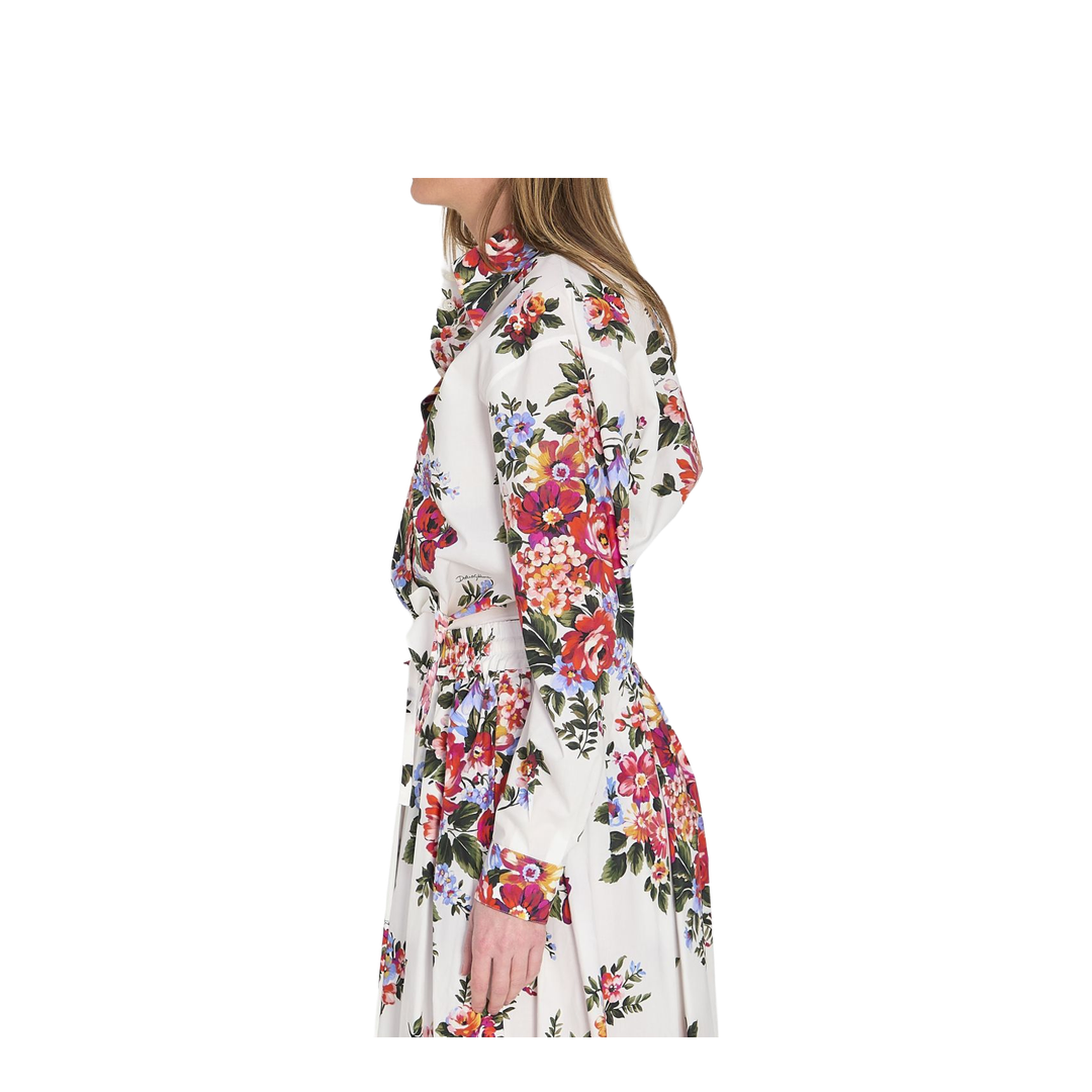 Floral Print Crop Shirt - Image 3