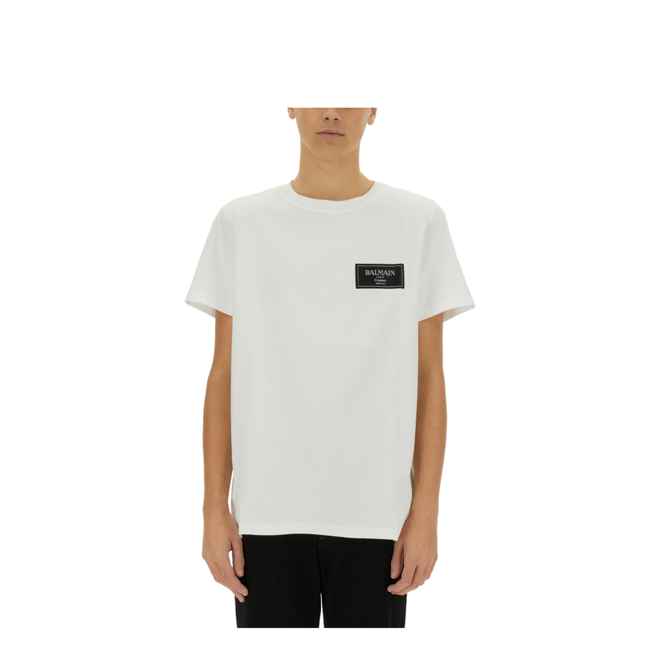 T-shirt with Couture Label White - Image 1
