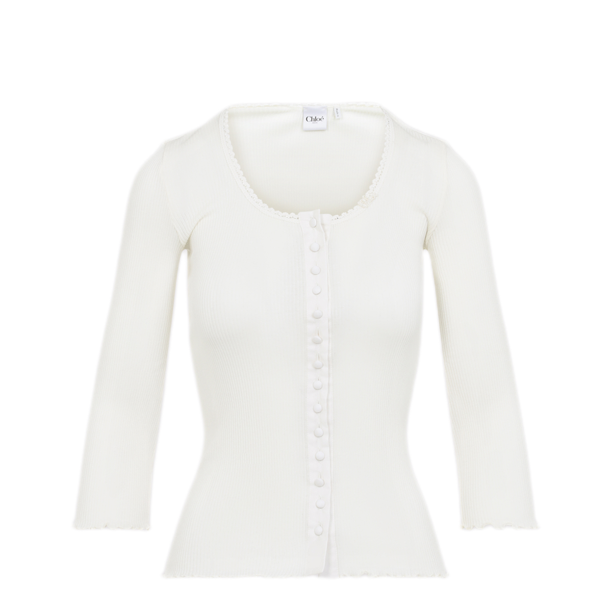 Fitted Cotton Silk Jersey Top - Image 3