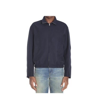 Black Polyester Blend Jacket - Image 1