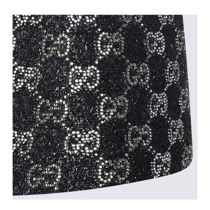 Embroidered Wool Tweed Lamé Shorts - Image 7