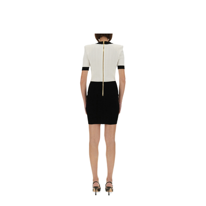 Two-tone cable-knit bodycon dress - Image 3