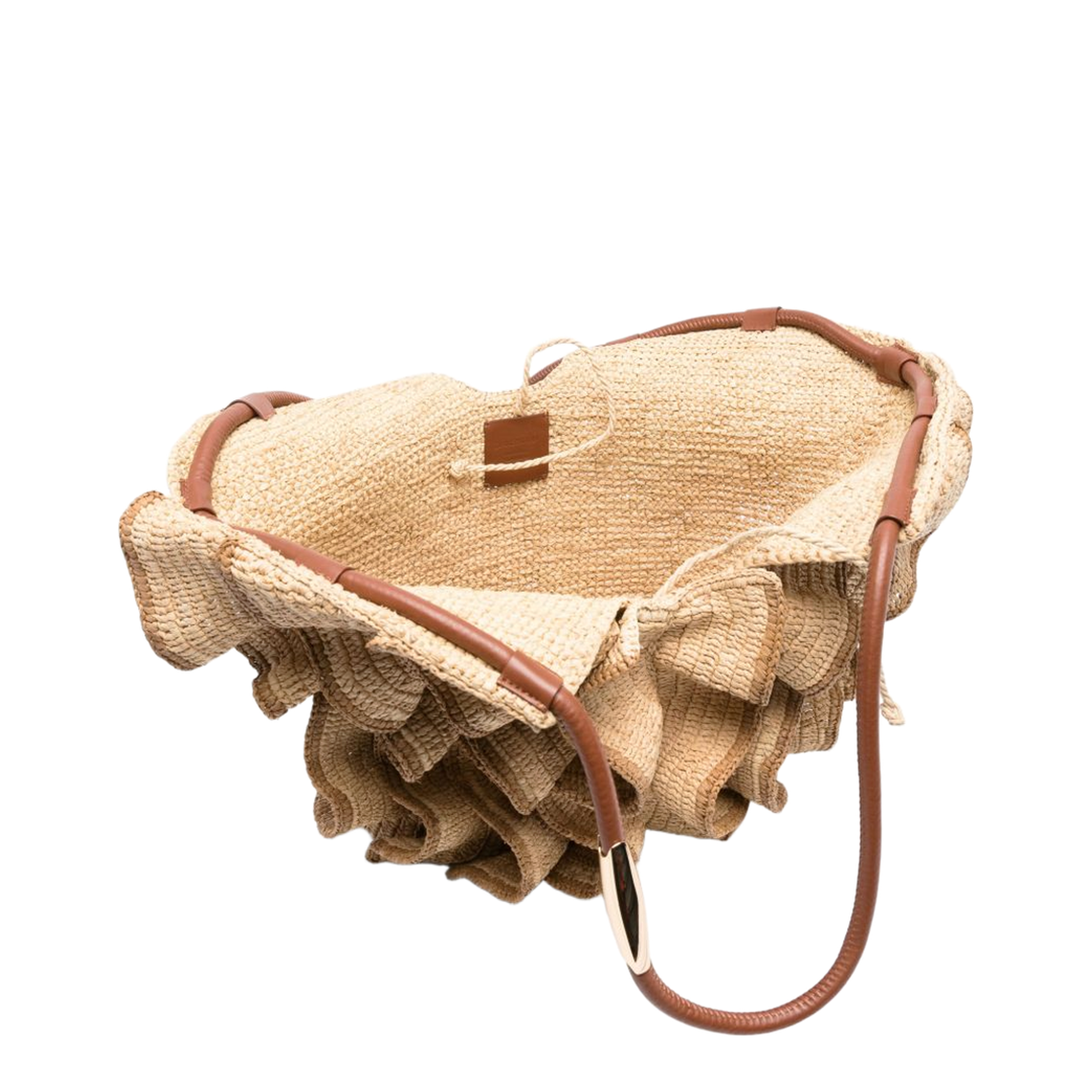 Goldentime Medium Raffia Tote - Natural - Image 5