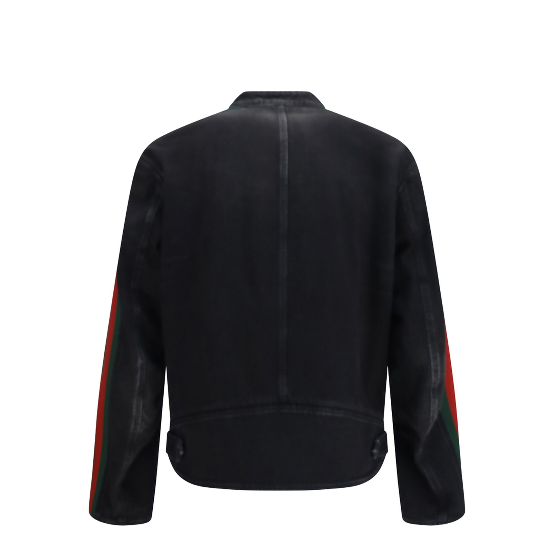 Cotton Denim Biker Jacket - Image 2