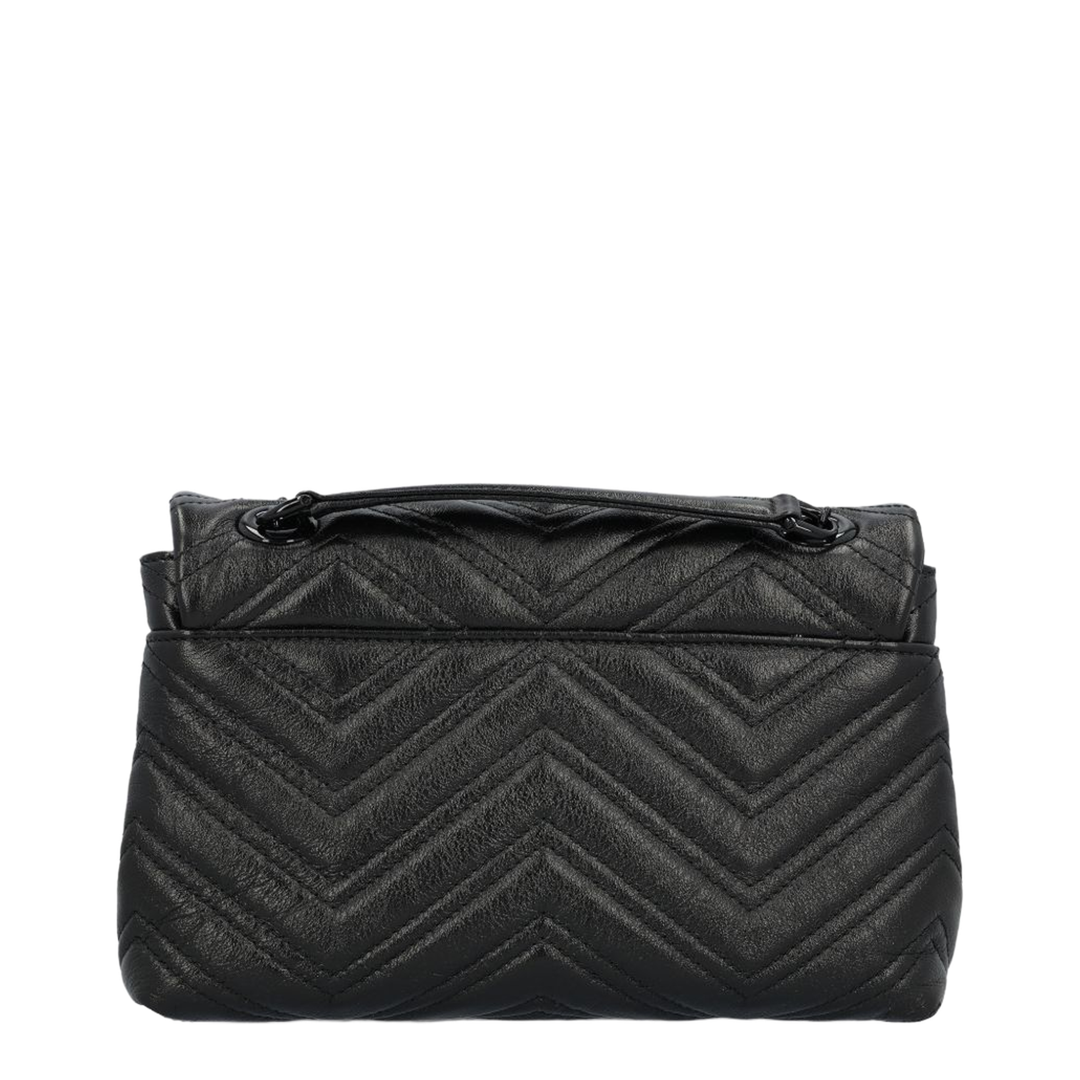 GG Marmont Small Matelassé Leather Shoulder Bag - Black - Image 3