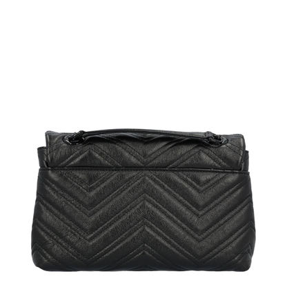GG Marmont Small Matelassé Leather Shoulder Bag - Black - Image 3