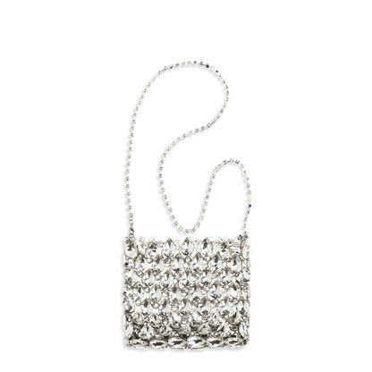 Mini Crystal Chainmail Bag - Silver - Image 1