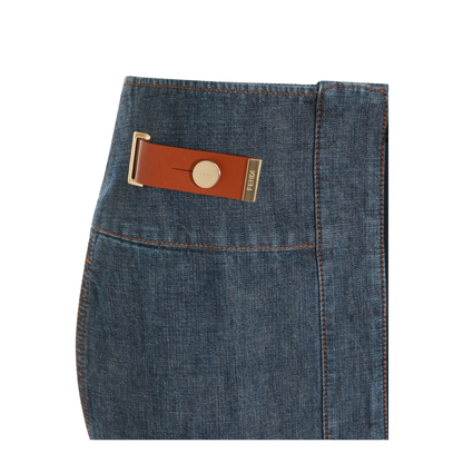 Denim Skirt Denim Blue - Image 5