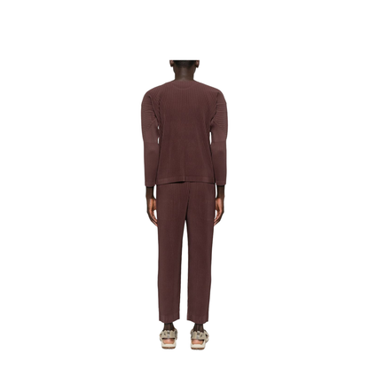 Pleated Texture Long Sleeve Crew Neck - Image 4