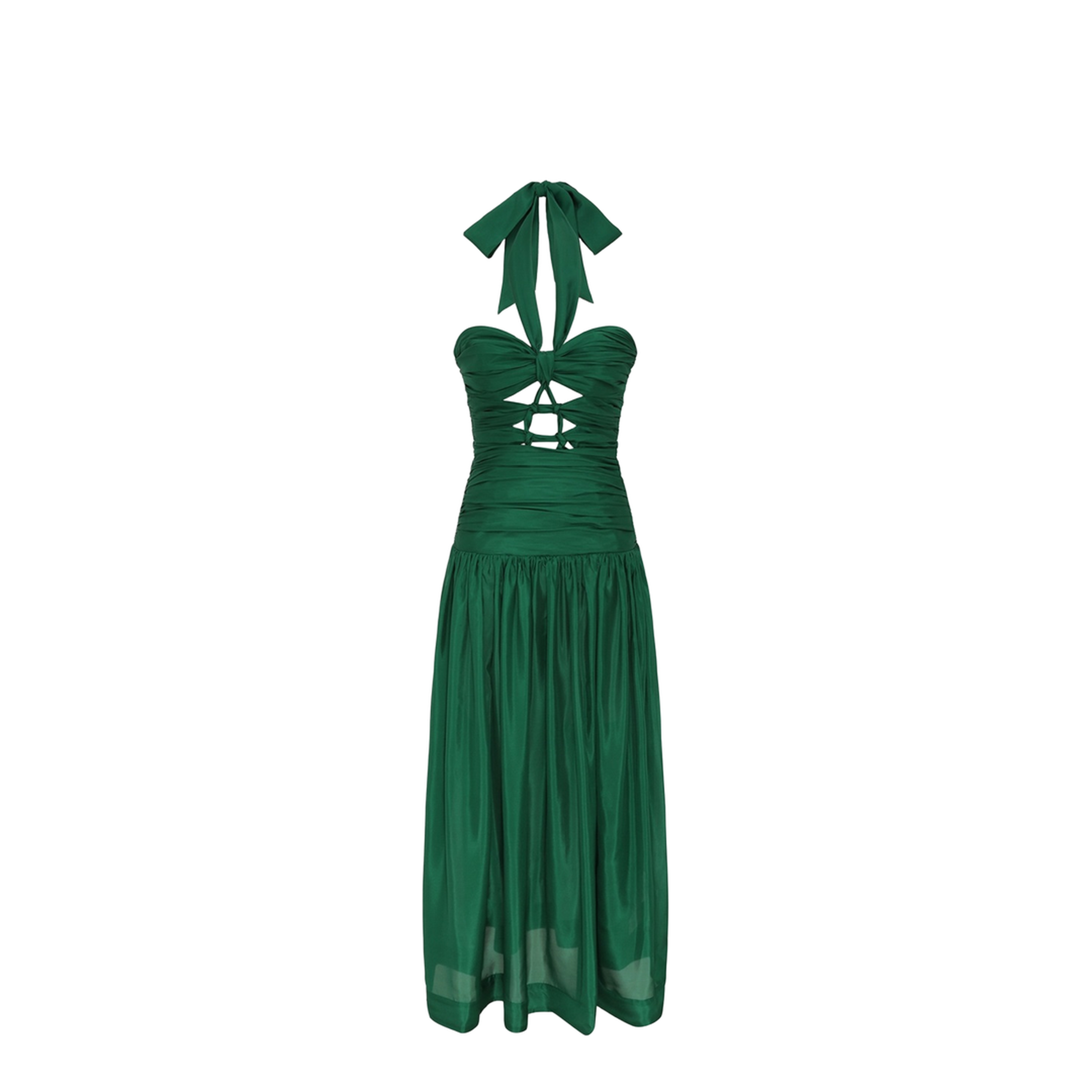 MIDI DRESS WITH KNOTS DAYLIGHT - Image 1