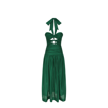 MIDI DRESS WITH KNOTS DAYLIGHT - Image 1