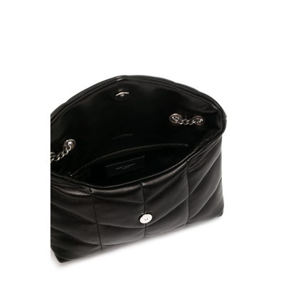 Toy Puffer Lambskin Shoulder Bag - Black - Image 5