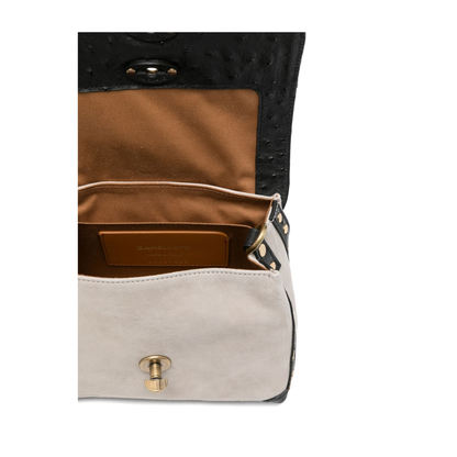 Postina Baby One Size Suede Leather Bag - ZASHMERE® & CACTUS BLUE SIDERALE - Image 3