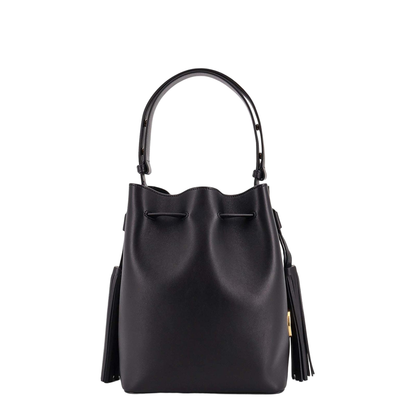 So Seau Leather Bucket Bag with Metal VLogo - Image 1