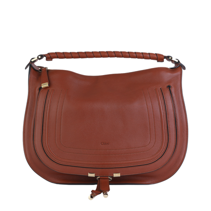 Marcie Medium Calfskin Shoulder Bag - Clay Brown - Image 1