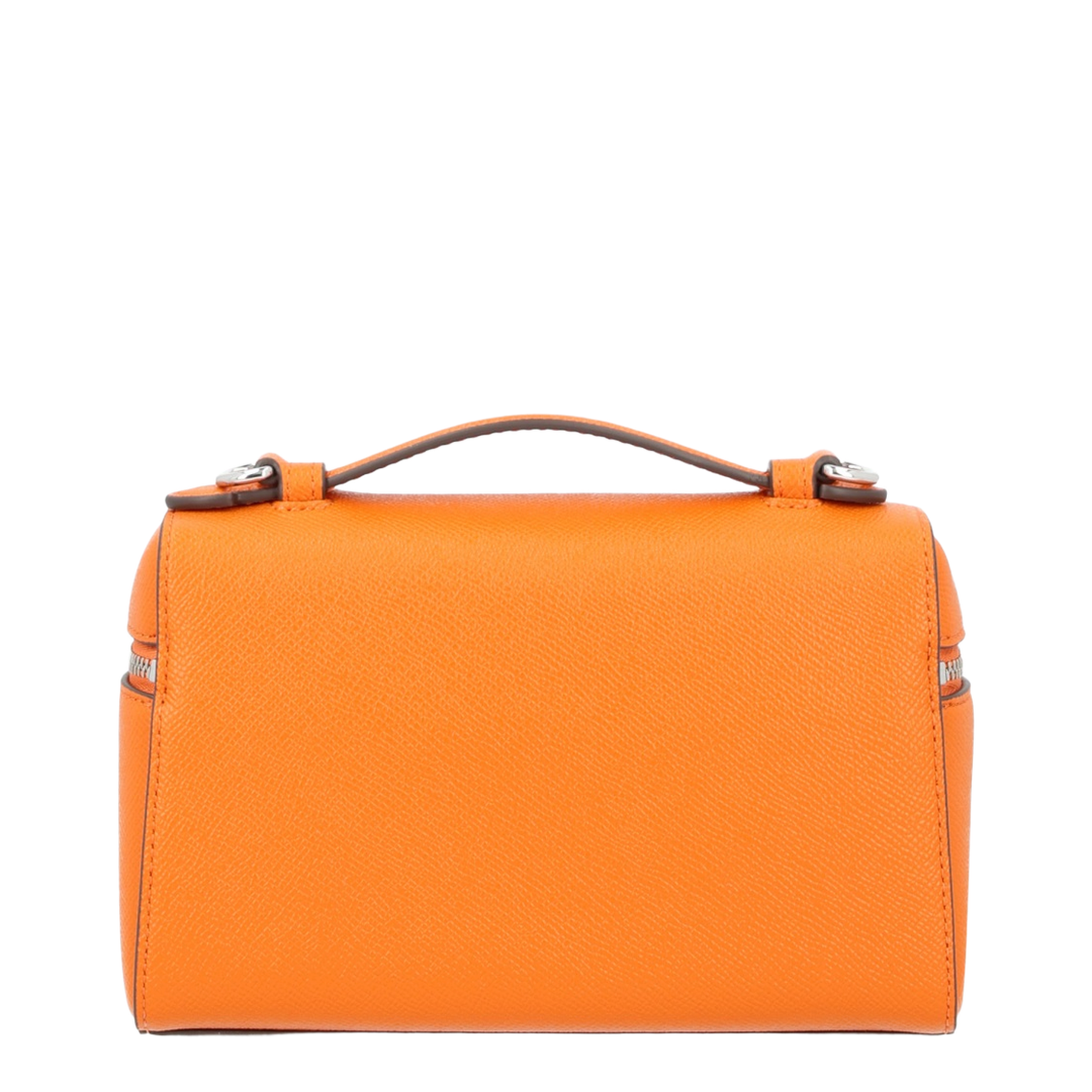 Romy Slim Saffiano Top-Handle Bag - Orange - Image 3