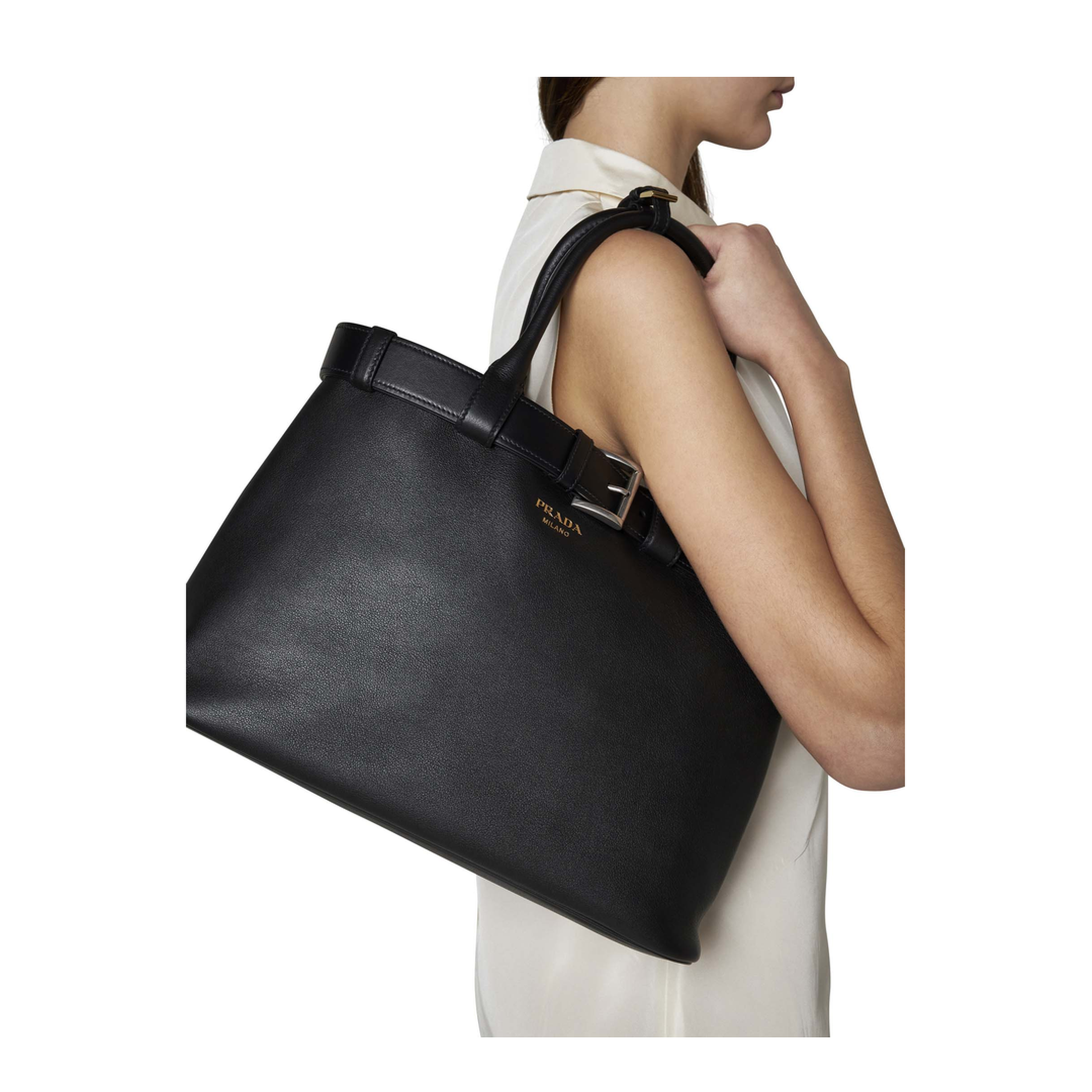 Buckle Large Leather Handbag - Image 2