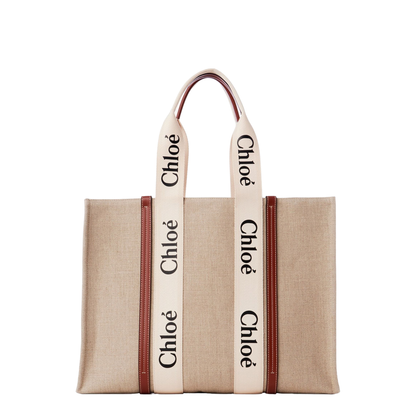 Large Woody Tote Bag in Linen - Image 3