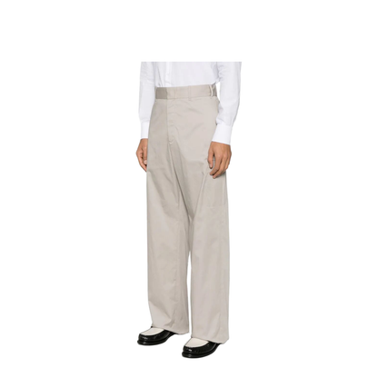 Straight-Cut Cargo Cotton Trousers - Image 2