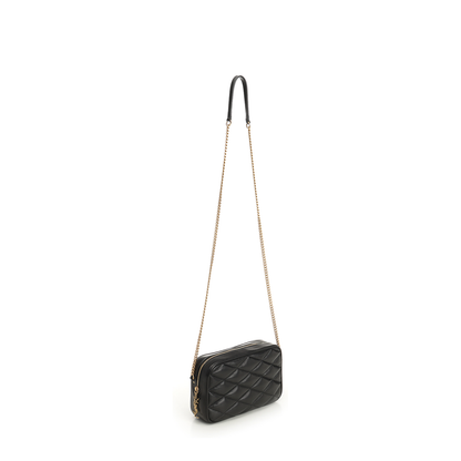 Quilted Leather Crossbody Bag - Black - Image 2