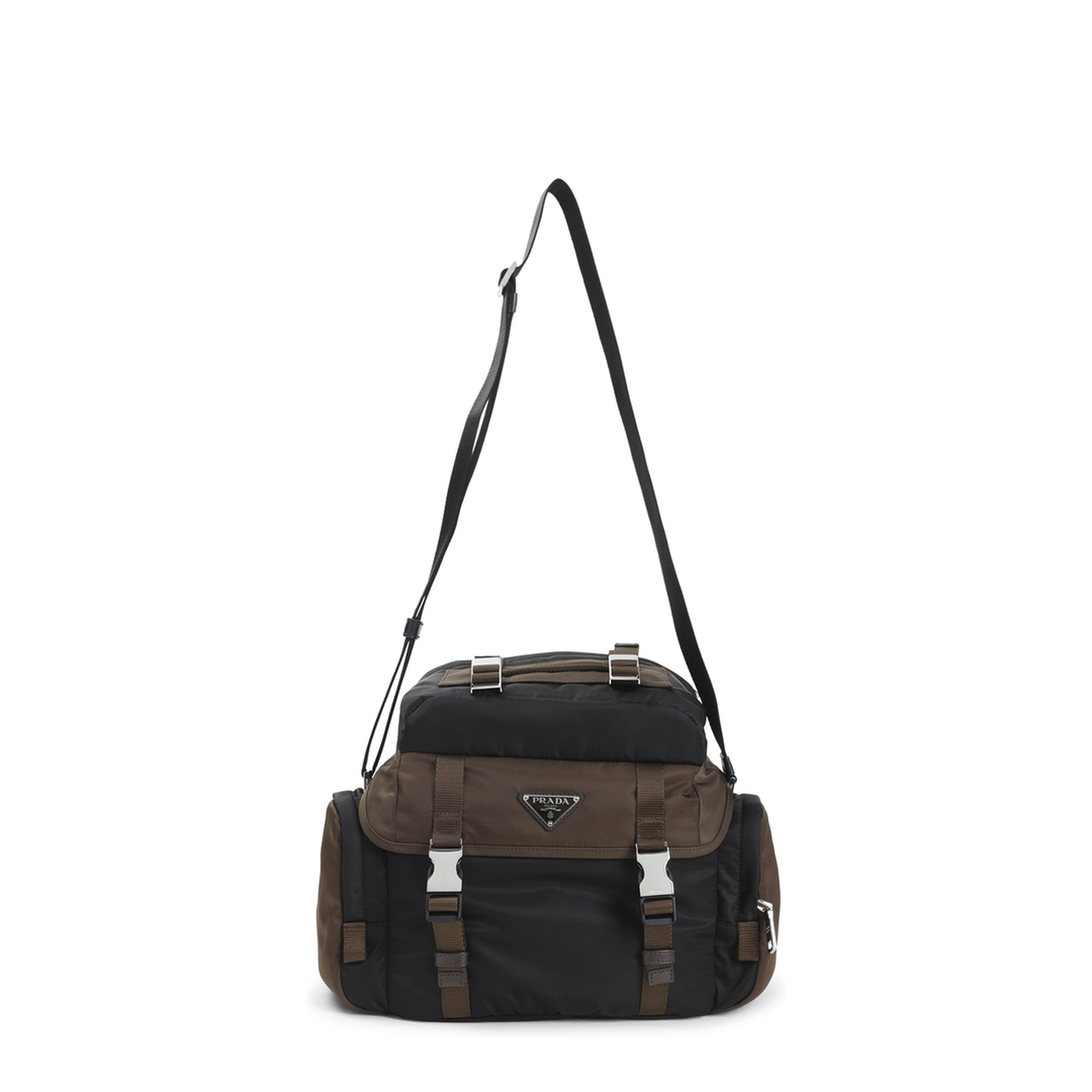 Re-Nylon Recycled Polyamide Shoulder Bag - Black/Burnt - Image 1