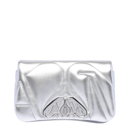 Mini Seal Clutch Bag Leather Silver - Image 1