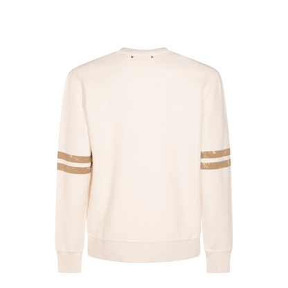 White Cotton Sweatshirt with Front Print - Image 2
