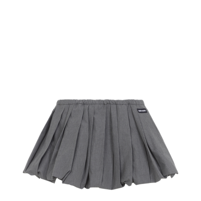 Plissé Check Mini Skirt - Image 2